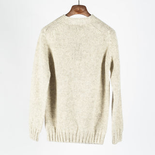 Harley of Scotland Portland Cable Crew Neck Sweater (fabric detail)