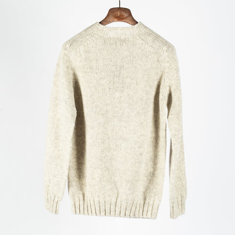 Harley of Scotland Portland Cable Crew Neck Sweater (fabric detail)