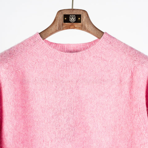 Harley of Scotland Sakura Shaggy Crew Neck Sweater (on model)