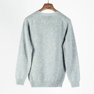 Harley of Scotland Seaglass Shaggy Crew Neck Sweater (fabric detail)
