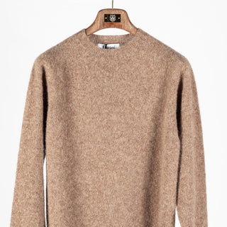 Harley of Scotland Tundra Shaggy Crew Neck Sweater (collar detail)