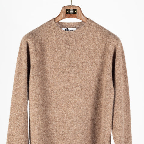 Harley of Scotland Tundra Shaggy Crew Neck Sweater (collar detail)