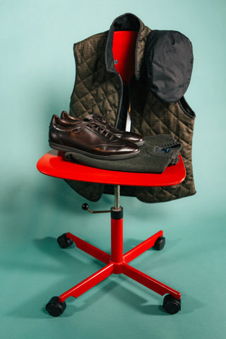 Loake dark brown Mayfair Trainer — profile view