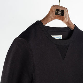 Merz b. Schwanen Deep Black Original Heavy Loopwheeled Sweatshirt - Germany (side profile)