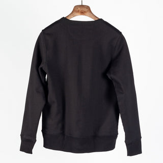 Merz b. Schwanen Deep Black Original Heavy Loopwheeled Sweatshirt - Germany (fabric detail)