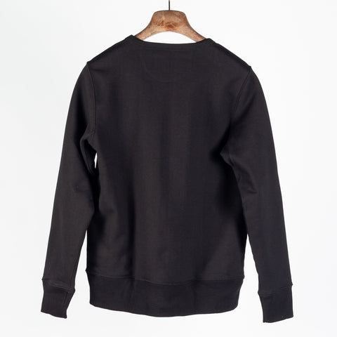 Merz b. Schwanen Deep Black Original Heavy Loopwheeled Sweatshirt - Germany (fabric detail)