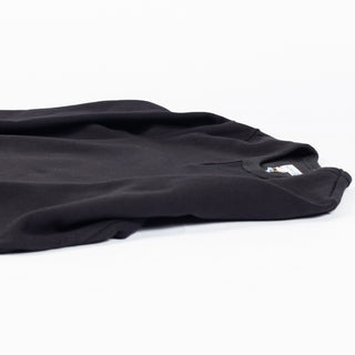 Merz b. Schwanen Deep Black Original Heavy Loopwheeled Sweatshirt - Germany (stitching detail)