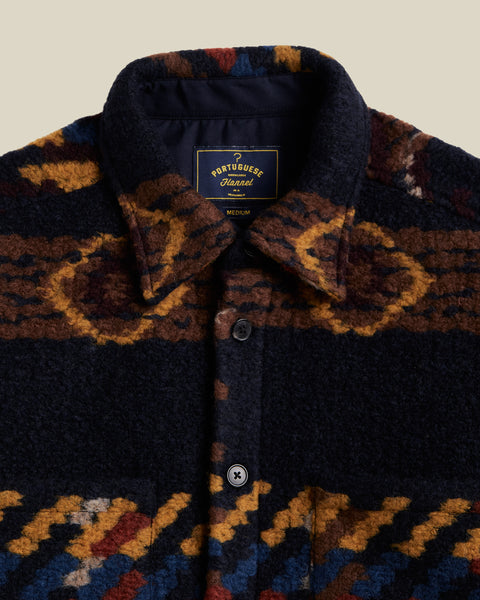 Portuguese Flannel Mia Knit Overshirt (side profile)