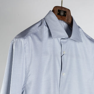 Stenstroms Blue Twill Dress Shirt (side profile)