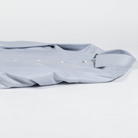 Stenstroms Blue Twill Dress Shirt - Sweden (buttonhole detail)