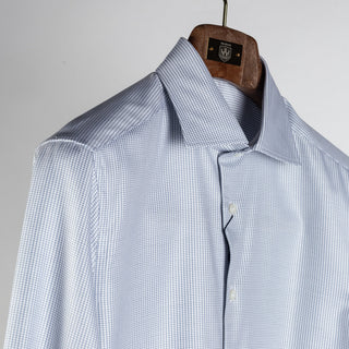 Stenstroms Blue Twill Dress Shirt (side profile)