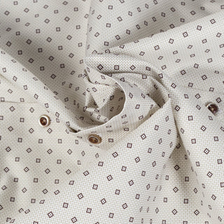 Stenstroms Light Beige Twill Dress Shirt (front view)