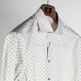 Stenstroms Light Beige Twill Dress Shirt (side profile)