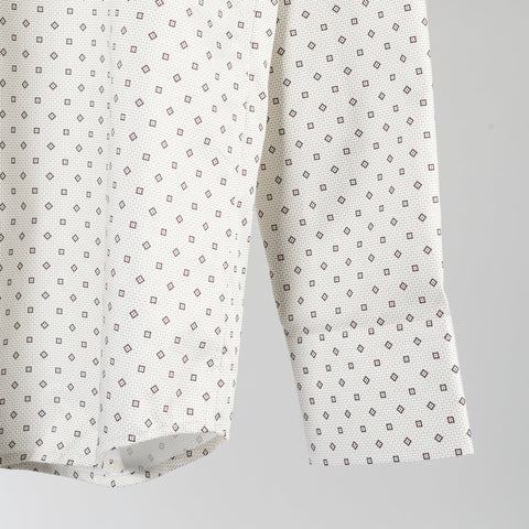 Stenstroms Light Beige Twill Dress Shirt (back view)