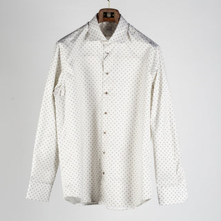 Stenstroms Light Beige Twill Dress Shirt (collar detail)