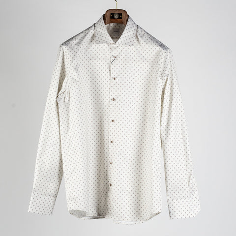 Stenstroms Light Beige Twill Dress Shirt (collar detail)
