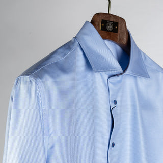 Stenstroms Light Blue Twill Shirt (side profile)