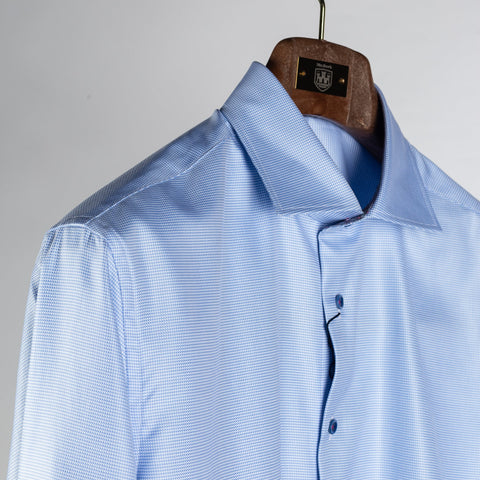 Stenstroms Light Blue Twill Shirt (side profile)