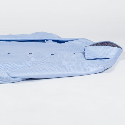 Stenstroms Light Blue Twill Shirt - Sweden (buttonhole detail)