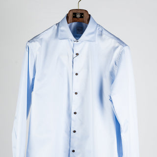 Stenstroms Light Blue Twill Shirt (collar detail)