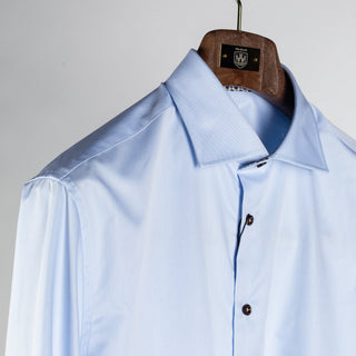 Stenstroms Light Blue Twill Shirt (side profile)