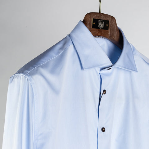 Stenstroms Light Blue Twill Shirt (side profile)