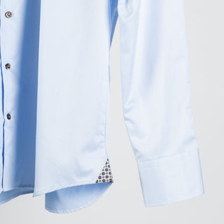 Stenstroms Light Blue Twill Shirt (back view)