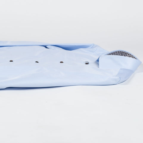 Stenstroms Light Blue Twill Shirt - Sweden (buttonhole detail)