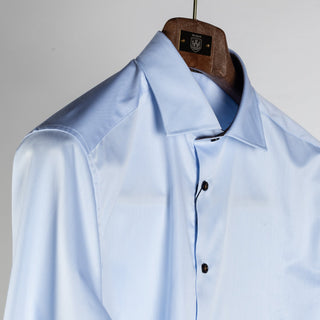 Stenstroms Light Blue Twill Shirt (side profile)