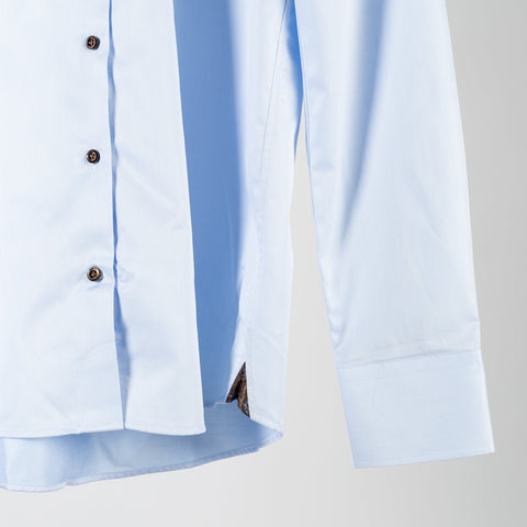 Stenstroms Light Blue Twill Shirt (back view)
