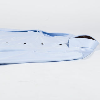 Stenstroms Light Blue Twill Shirt - Sweden (buttonhole detail)