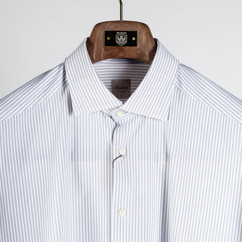 Stenstroms Light Grey Jersey Shirt (on model)