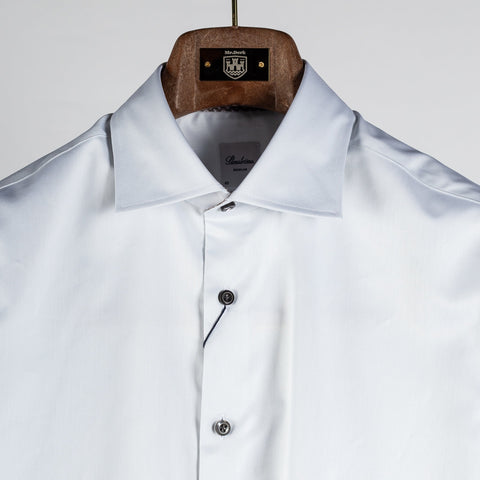 Stenstroms Light Grey Twill Shirt (on model)