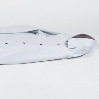 Stenstroms Light Grey Twill Shirt - Sweden (buttonhole detail)
