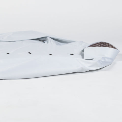 Stenstroms Light Grey Twill Shirt - Sweden (buttonhole detail)