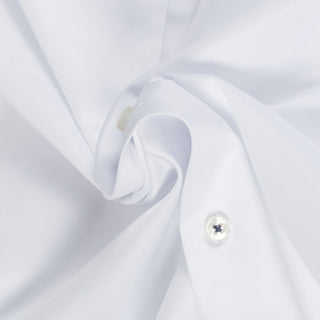 Stenstroms White Twill Casual Shirt (front view)