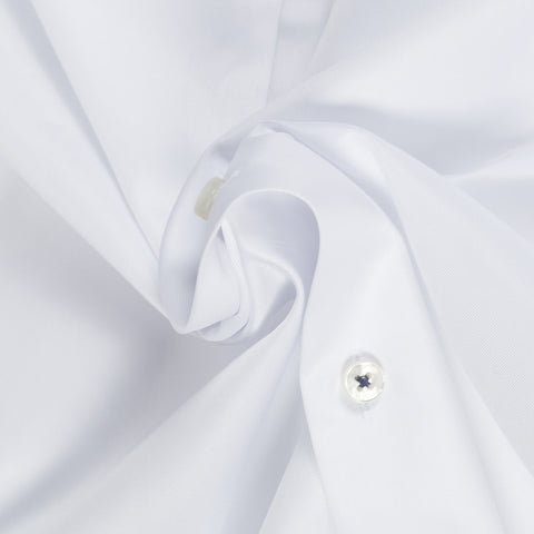 Stenstroms White Twill Casual Shirt (front view)