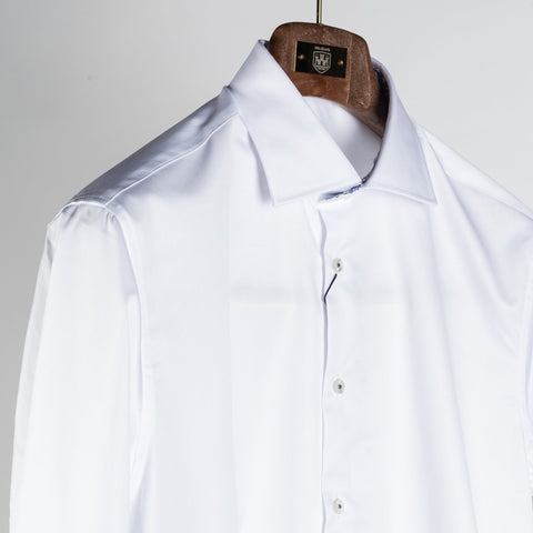 Stenstroms White Twill Casual Shirt (side profile)