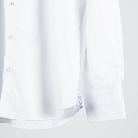Stenstroms White Twill Casual Shirt (back view)