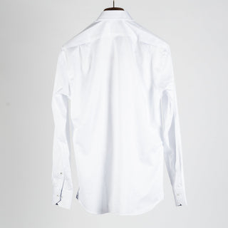Stenstroms White Twill Casual Shirt (fabric detail)