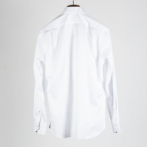 Stenstroms White Twill Casual Shirt (fabric detail)