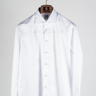 Stenstroms White Twill Casual Shirt (collar detail)