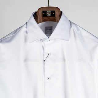 Stenstroms White Twill Casual Shirt (on model)