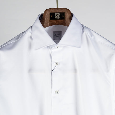 Stenstroms White Twill Casual Shirt (on model)