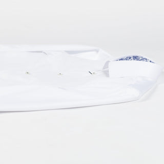 Stenstroms White Twill Casual Shirt - Sweden (buttonhole detail)