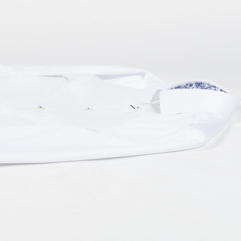 Stenstroms White Twill Casual Shirt - Sweden (buttonhole detail)