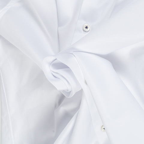 Stenstroms White Twill Casual Shirt (front view)