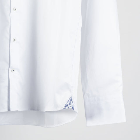Stenstroms White Twill Casual Shirt (back view)