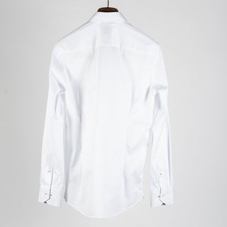 Stenstroms White Twill Casual Shirt (fabric detail)