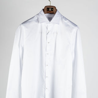 Stenstroms White Twill Casual Shirt (collar detail)